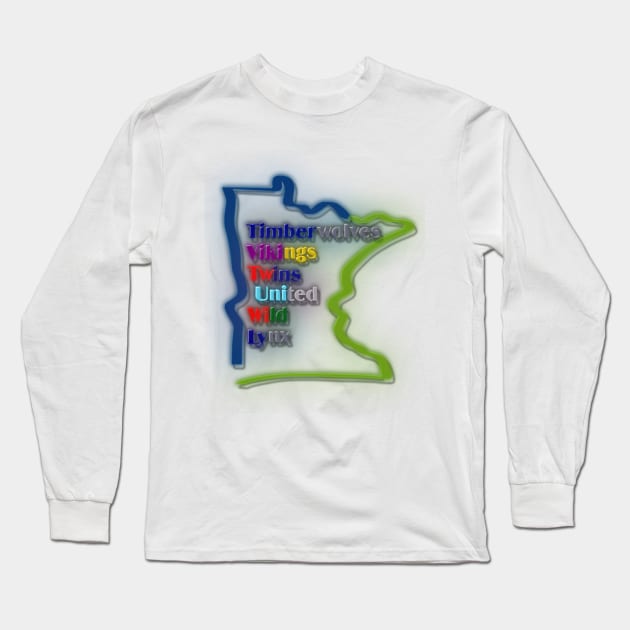 Minnesota Sports Long Sleeve T-Shirt by Geekenheim